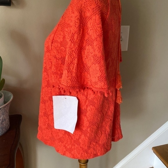 NWOT Anthroplogie Eri & Ali  Bianca Pom Lace Top - Picture 6 of 8